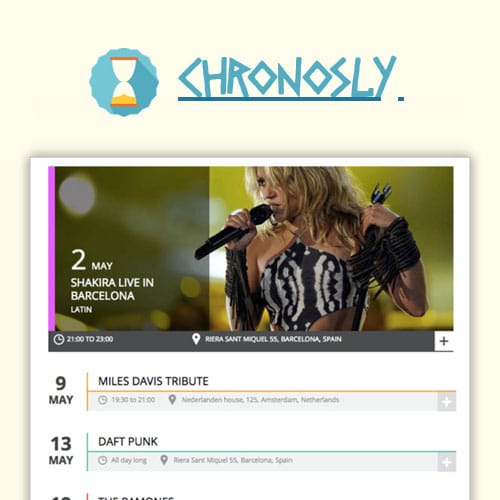 Chronosly Event Calendar WordPress Plugin