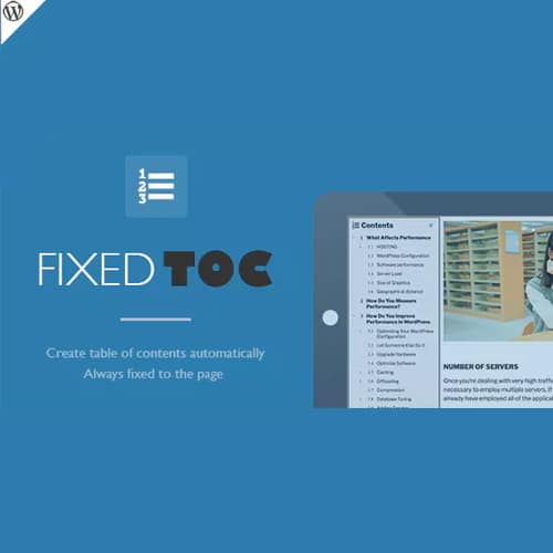 Fixed TOC – table of contents for WordPress plugin
