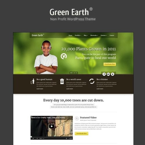 Green Earth – Environmental WordPress Theme