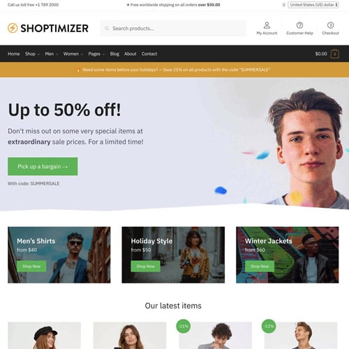 Shoptimizer – Fastest WooCommerce WordPress Themes