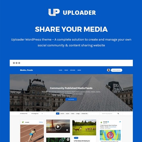 Uploader – Advanced Media Sharing Theme
