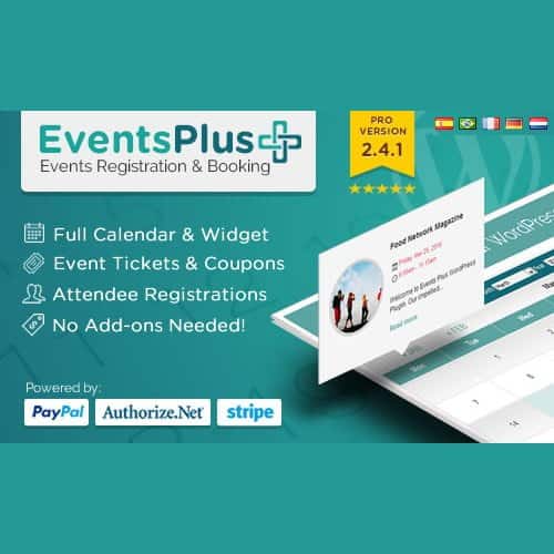WP EventsPlus – Events Calendar Registration & Booking