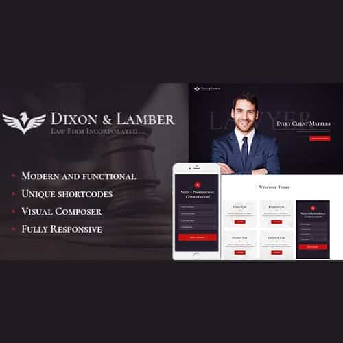 Dixon & Lamber | Law Firm WordPress Theme