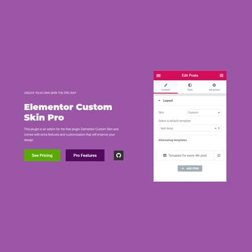 Elementor Custom Skin Pro