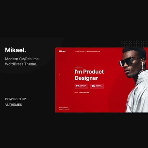 Mikael - Modern & Creative CV/Resume WordPress Theme