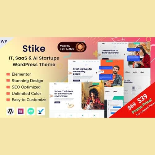 Stike - Elementor IT Startups WordPress Theme