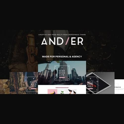Andier - Responsive One Page & Multi Page Portfolio Theme