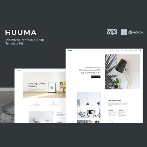 Huuma - Minimal Shop Elementor Template Kit