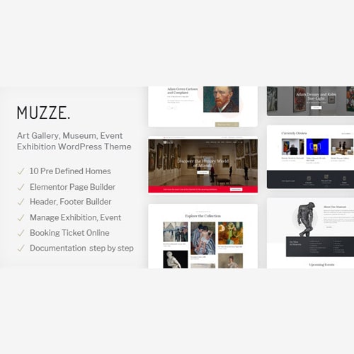 Muzze - Museum Art Gallery Exhibition WordPress Theme