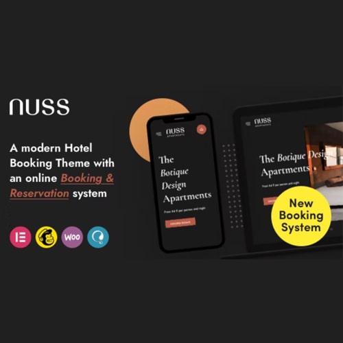 Nuss - Hotel Booking WordPress Theme