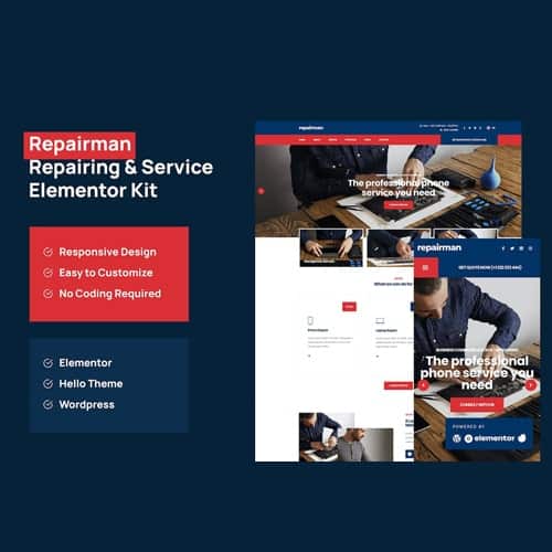 Repairman - Gadget Repair & Service Elementor Template Kit