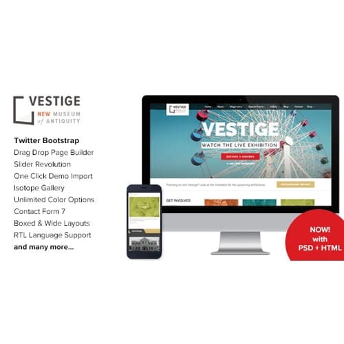 Vestige - Museum Responsive WordPress Theme