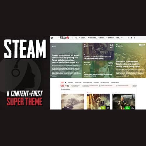 Steam - Responsive Retina Review Magazine Theme