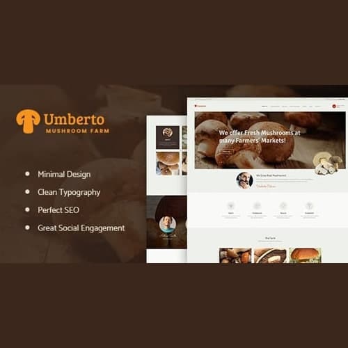 Umberto - Mushroom Farm & Organic Products Store WordPress
