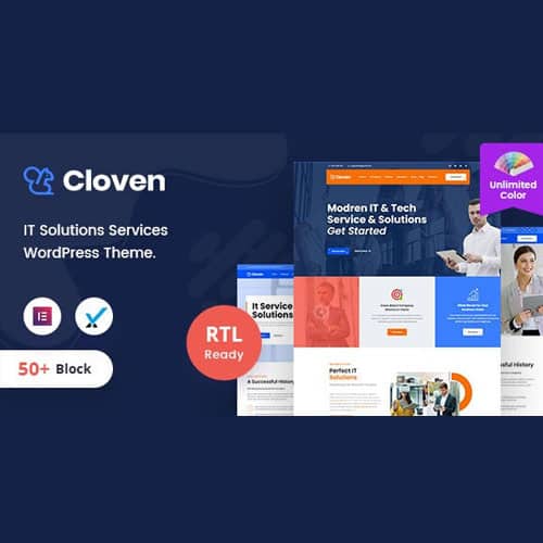 Cloven – IT Solutions Services Company WordPress Theme + RTL