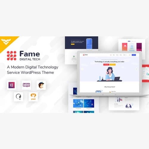 Fame - Digital Technology/Service WordPress Theme